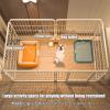 Foldable Pet Playpen, Sturdy Indoor/Outdoor Dog Enclosure for Puppies, Portable Removable Cage, White, 100 x 50 x 50 cm view 4