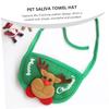 BESTonZON Pet Christmas Hat with Bib view 4