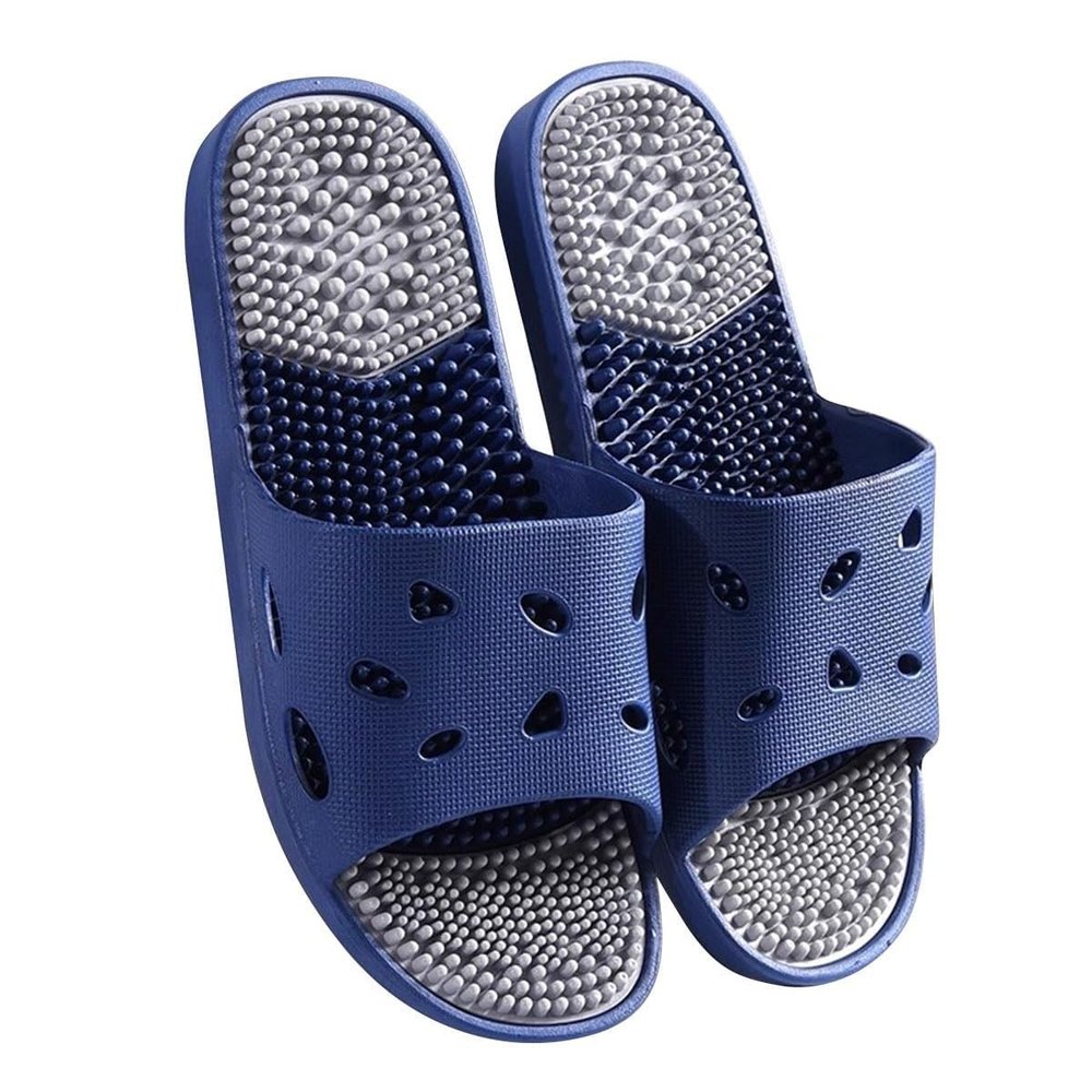 GHAKKE Massage Slippers, Non-Slip Open-Toe Acupressure Sandals, Blue, EU 36/37