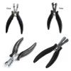 Hair Extension Pliers, 1 Piece, Stainless Steel, Black Handle, C-Type view 2