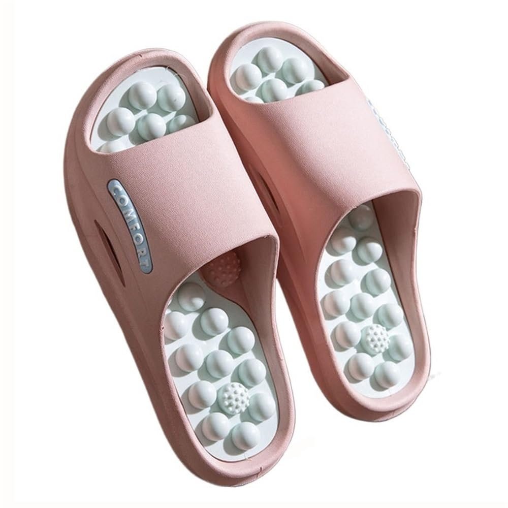 GHAKKE Acupressure Massage Slippers for Women and Men, Reflexology Foot Massage Sandals, Pink, EU 40/41