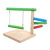 ibasenice Wooden Parrot Stand, Natural Bird Perch for Cage or Table view 1