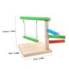 ibasenice Wooden Parrot Stand, Natural Bird Perch for Cage or Table view 2