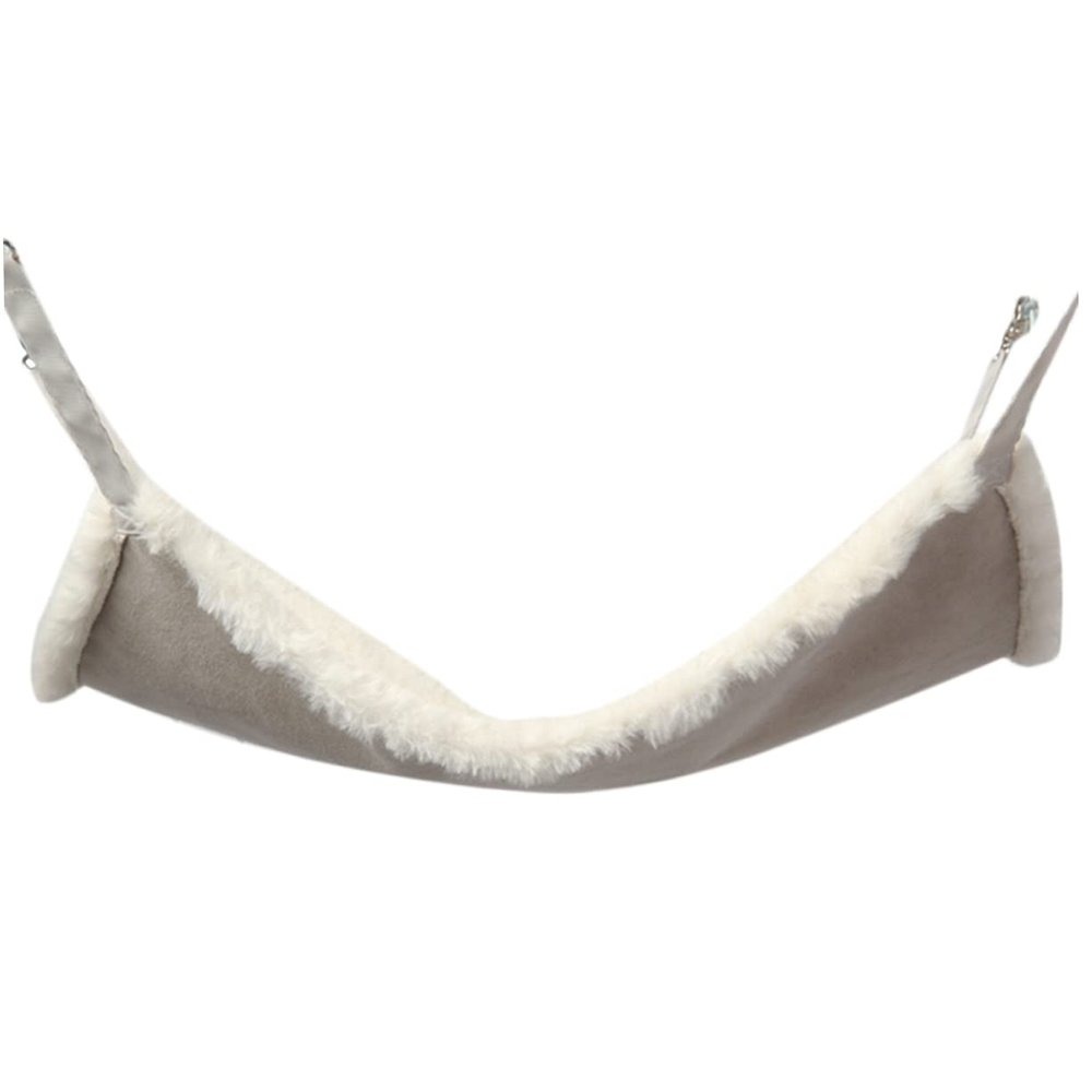BUGUUYO Warm Cat Hammock Bed, Soft and Sturdy with Metal Attachment, White