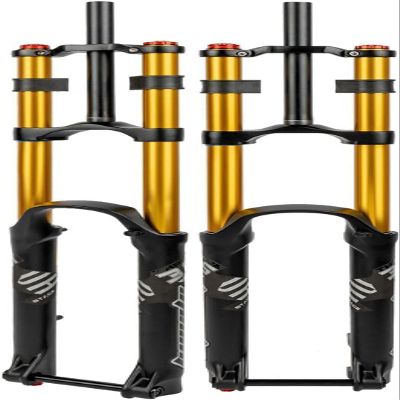 27.5/29-Inch Mountain Bike Air Suspension Fork, 190 mm, Gold