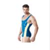 LIXIAAOOKWEDG Men's Catsuit, 100% Latex, Wrestling, Sleeveless, Rubber Suit, Costume Bodysuit, Blue, XXL view 1