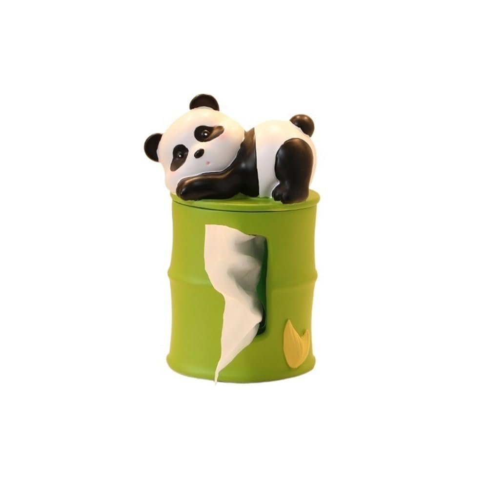 Panda Resin Tissue Box Holder, Chinese Style