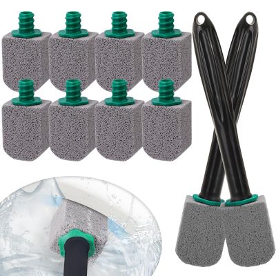 5-Piece Pumice Stone Toilet Cleaner with 1 Black Handle (2 Black Handles)