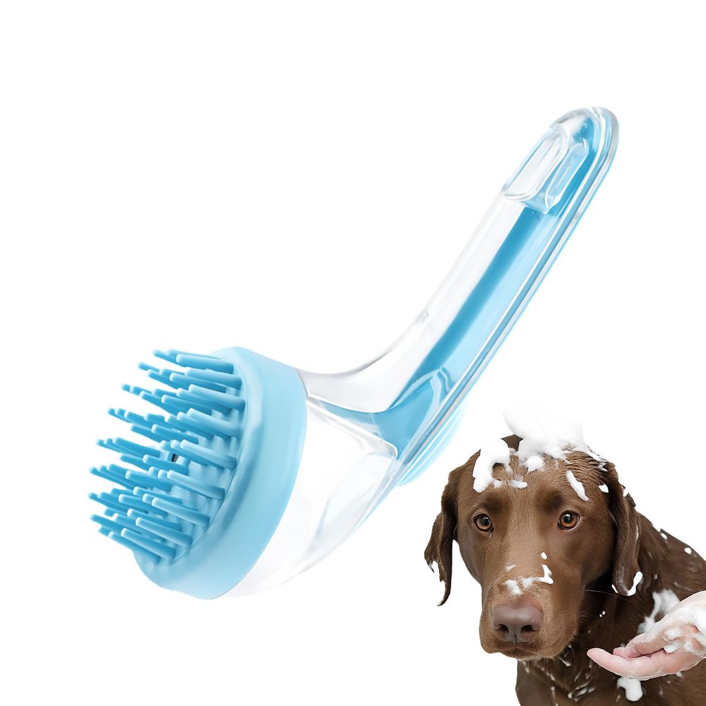 Dog Shower Brush with Soap Dispenser