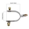 Hapvida 2-Piece Stainless Steel Western Cowboy-Style Spurs for Riders view 3