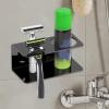 Wall-Mounted Razor Holder and Bathroom Storage Shelf view 3