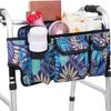 Large Rollator Bag with Drink Holder, Foldable Basket view 1