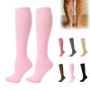 HOPASRISEE Mevery Compression Socks, Unisex Support Socks for Varicose Veins, Pink, L/XL, 6 Pairs view 1
