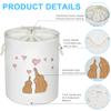 HOTUT Baby Laundry Basket, 58 L Foldable Canvas Storage Basket with Drawstring view 3