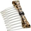 AMYSTY Leopard Tiger Print Hair Comb, Side Hair Clip with Rhinestones view 1