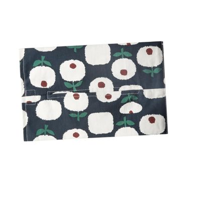 Pure Cotton Tissue Box Holder, Blue, Portable