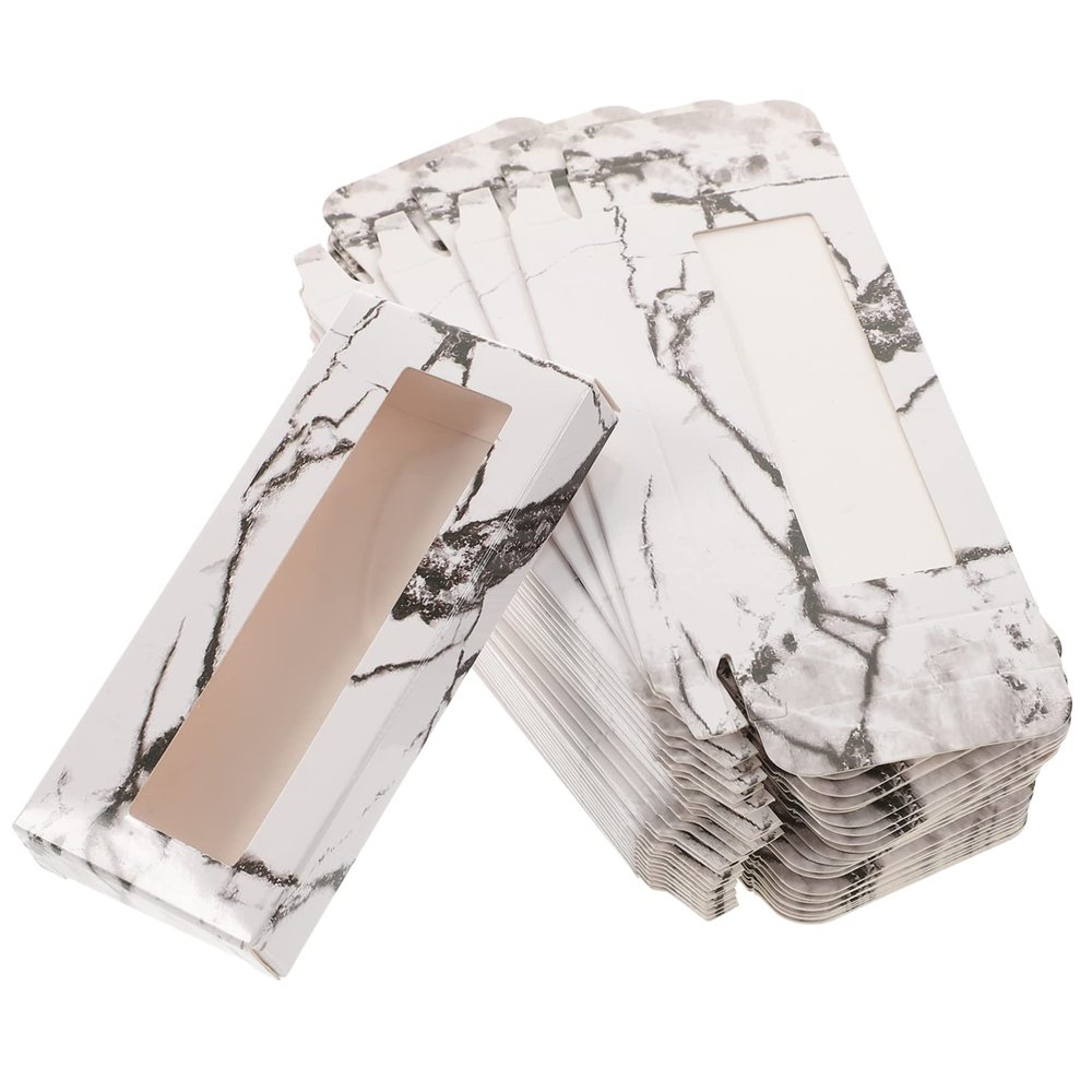 30 Paper Eyelash Organizers with Transparent Lids