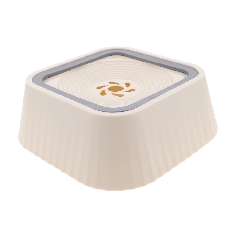 BESTonZON Floating Water Bowl for Pets, Spill-Proof Slow Water Dispenser, Portable for Puppies