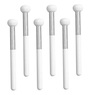 6-Piece Mushroom Concealer Brush Set, White Wood Handles