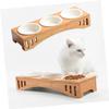 Solid Wood Cat Feeding Table with Angled Stand view 4