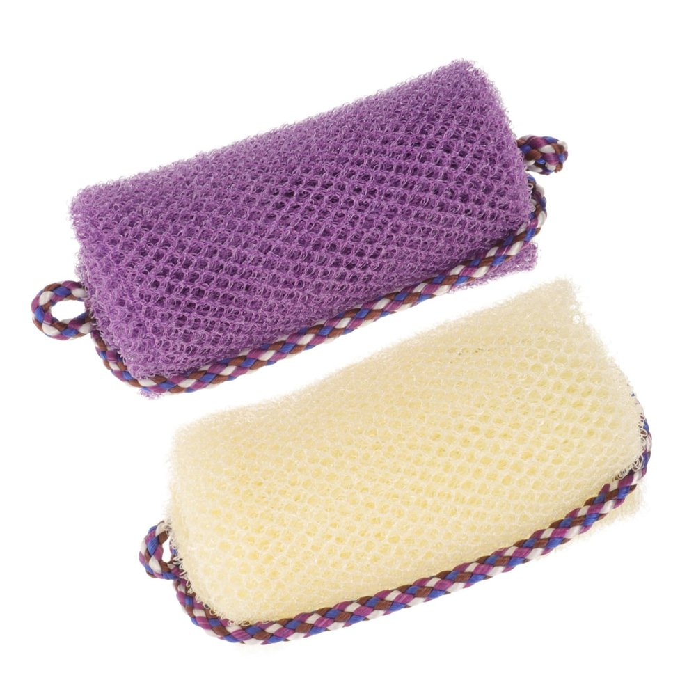 minkissy 2-Piece Elastic Exfoliating Bath Towel Back Scrubber