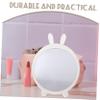 VALICLUD Elegant Lady Makeup Mirror with Cute Rabbit Ears, White Desktop Cosmetic Mirror with Lighting view 2