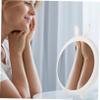 VALICLUD Elegant Lady Makeup Mirror with Cute Rabbit Ears, White Desktop Cosmetic Mirror with Lighting view 4