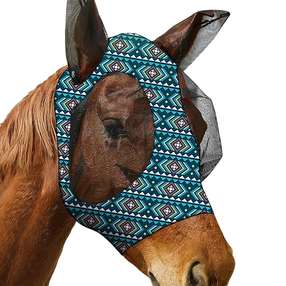 Adjustable Breathable Mesh Fly Mask for Horses