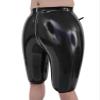 VIYOLI Black Inflatable Sexy Latex Long-Leg Boxer Shorts, Fully Covered Front, Cut-Out Back, Zipper, XXL view 2
