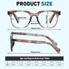 EYEGLSMST Stylish Large Reading Glasses +2.5 for Women, Blue-Light-Filtering Computer Readers, Anti-UV Reading Aid view 2