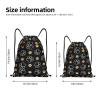 Ghjkfbf Drawstring Backpack with Dog Paw Print, Black, Medium view 4