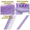 HSTWODE Scalp Massage Shampoo Brush Set, Scalp Exfoliating Brush for Hair Growth and Dandruff Removal (Purple) view 3