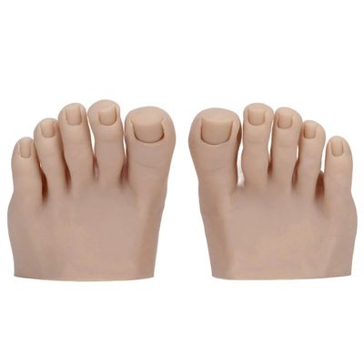 Dinntty 1 Pair Silicone Practice Feet for Nail Art and Tattoos