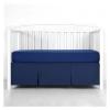 EKalgretrA Crib Bed Skirt, Pleated Crib Skirt with White Top Sheet for Boys and Girls, Nursery Bedding for Toddlers, 14 in High (Dark Blue, Custom Size) view 1