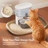 FEELNEEDY Dog Bowl Mat, Non-Slip Silicone Mat with Raised Edge, Anti-Leak, Easy to Clean (45x30cm, Beige) view 2