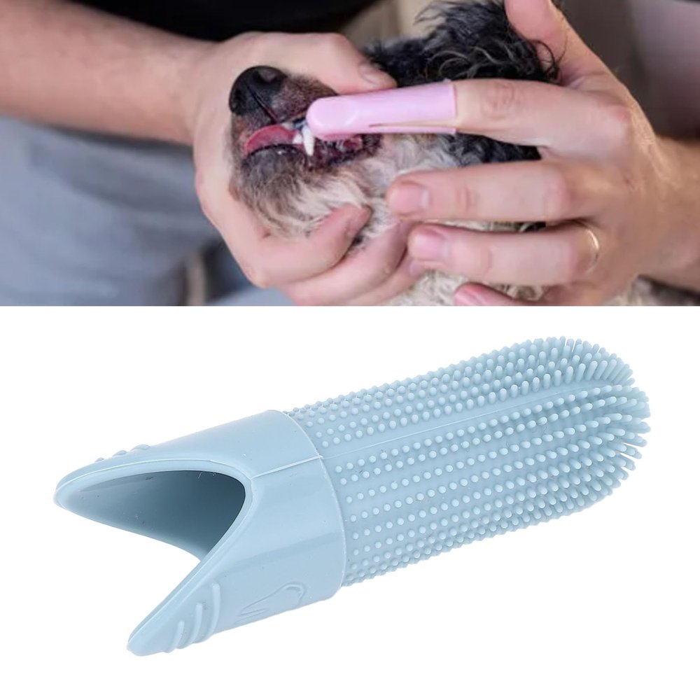 Dog Finger Toothbrush Kit (Blue)
