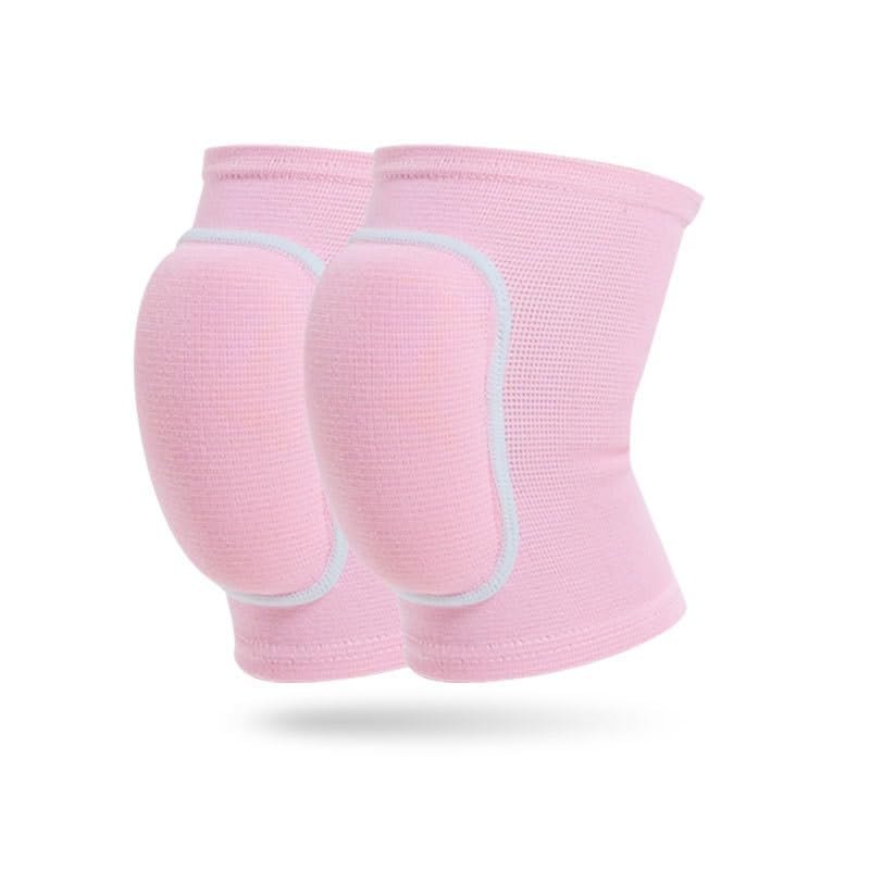 ZWQXZX Knee Pads, Breathable, Elastic, Non-Slip, Padded Foam Knee Support for Dancing, Running, Basketball, and Soccer (Pink, M)
