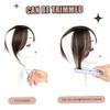 Clip-In Side Bangs Hair Topper, Dark Brown view 2