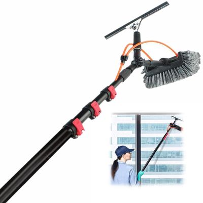 6 m Telescopic Window Cleaning Pole with Water-Fed Solar Cell and Glass Cleaning Brush