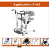 3-in-1 Height-Adjustable Commode Chair with Removable Bucket and Padded Seat view 3
