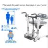 3-in-1 Height-Adjustable Commode Chair with Removable Bucket and Padded Seat view 4