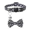Dog Collar with Bow Tie | Removable Halloween Bow Tie with Bell view 1