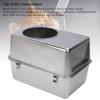Qcwwy Cat Daily Goods Metal Litter Box with Splash-Resistant High-Side Design, Odor Management, Enclosed Top Entry, and Spacious Multi-Cat Capacity view 3