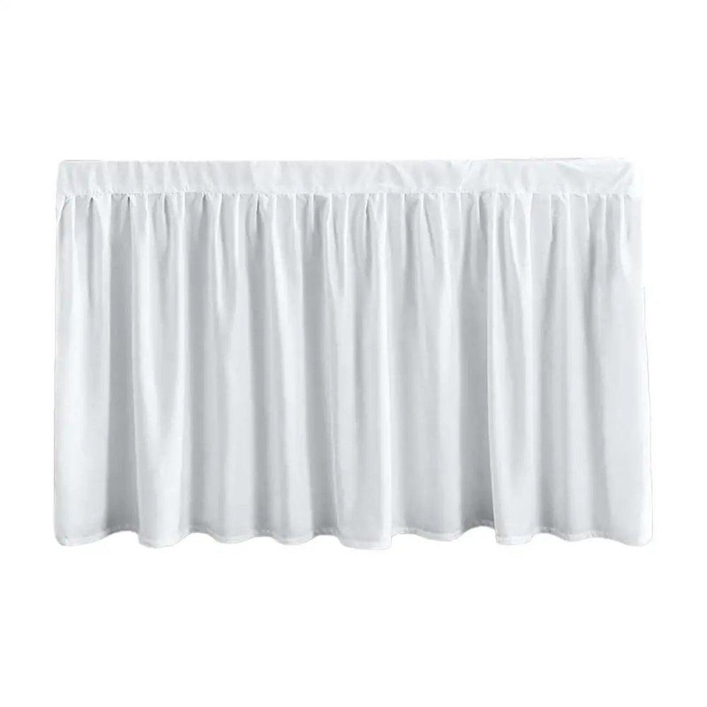 Children's Bed Skirt with Ruffles, Wraparound Design, Machine Washable, 32-Inch White