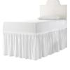 Children's Bed Skirt with Ruffles, Wraparound Design, Machine Washable, 32-Inch White view 2