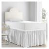 Children's Bed Skirt with Ruffles, Wraparound Design, Machine Washable, 32-Inch White view 3