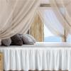 Children's Bed Skirt with Ruffles, Wraparound Design, Machine Washable, 32-Inch White view 4