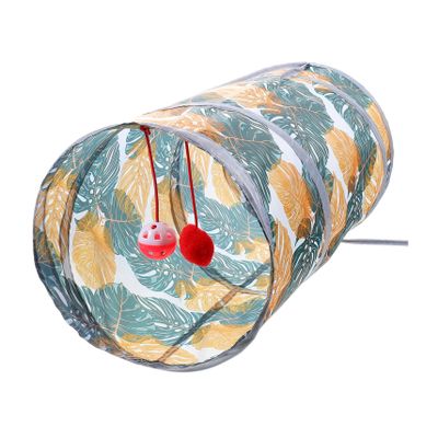 Supvox Foldable Cat Tunnel, Cute Indoor Polyester Play Tunnel for Cats and Kittens