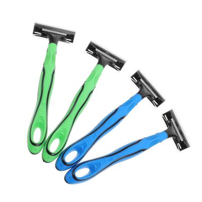 LIFKOME 4-Piece Portable Razor for Men, Face and Body Hair Removal, for Travel and Sensitive Skin