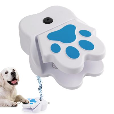 Dog Water Fountain for Puppies and Pets, Paw-Shaped, Foot-Pedal Activated